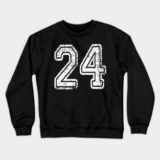 Number 24 Grungy in white Crewneck Sweatshirt